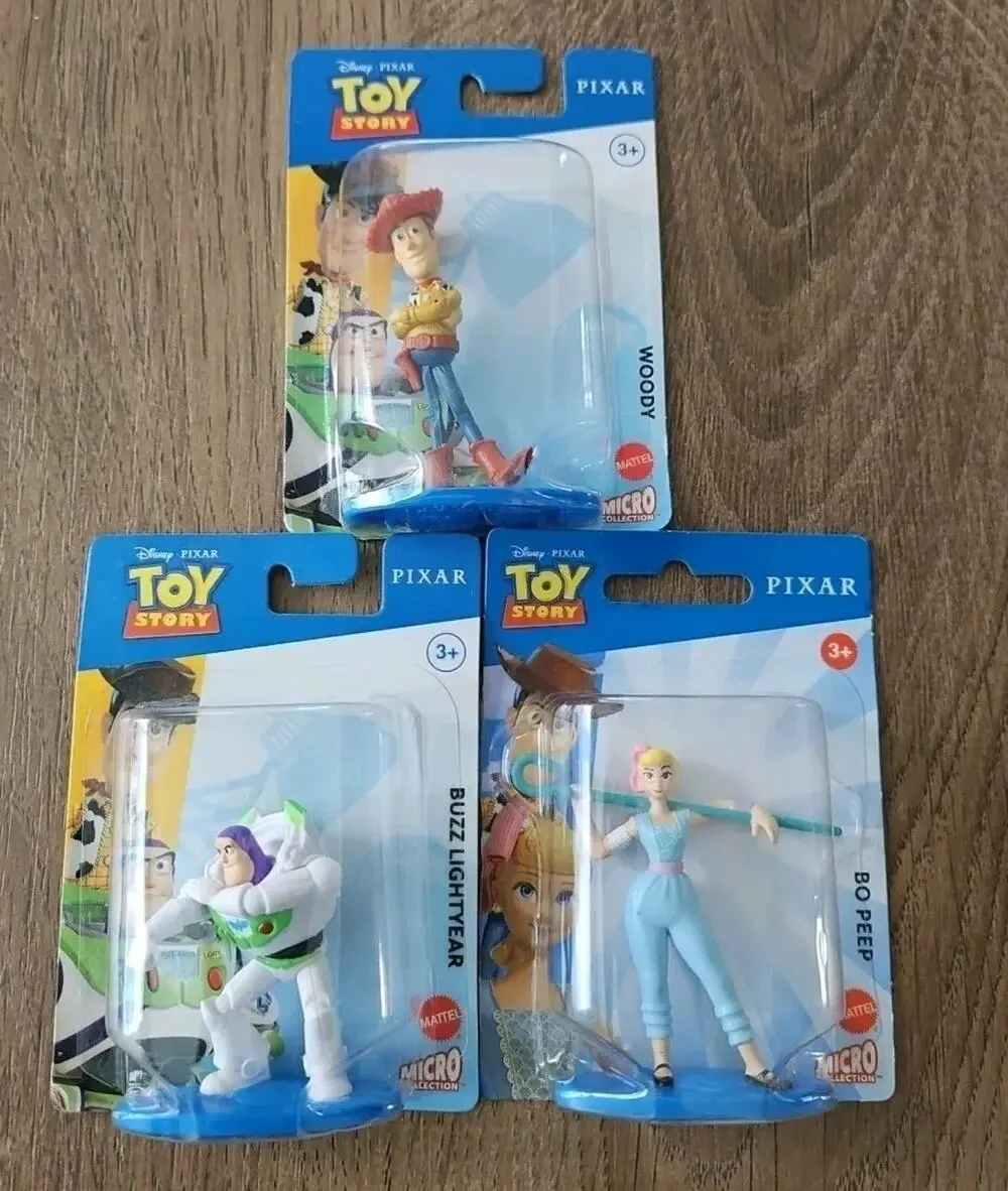 Disney Pixar 3 Toy Story Micro Collection Figurines Woody Buzz Lightyear Bo Peep